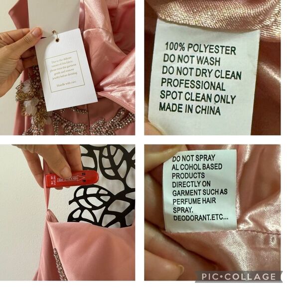 MAC DUGGAL Embellished One Shoulder Asymmetrical Gown in Rose 6 NWT - Picture 6 of 16